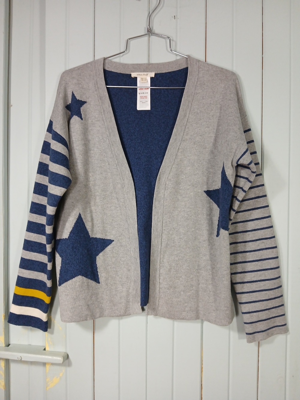 White Stuff Stars & Stripes Open Cardigan Sweater